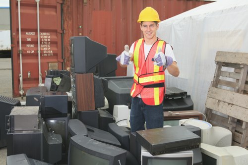 Professional garage clearance in progress in Willesden